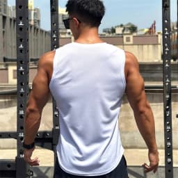 Vest 2026 Trend Men's Sleeveless Breathable Quick-drying Pullover Solid Color Crewneck Mesh Sports Fitness Vest Summer New