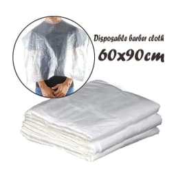 HOT SALE-100Pcs PE Apron Disposable Long Barber Wai Cloth Perm Hair Salon Haircut Wai Hairdressing Cape Shawl 60X90cm
