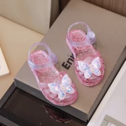New summer kids baby princess Roman shoes girls beach sandals crystal jelly shoes sandals glitter butterfly children's sandals