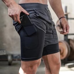 Camo Shorts Men 2 in 1 Double-deck Quick Dry Beach Bottoms Fitness Breathable Gym Training Jogging Short Pants Summer Shorts Men