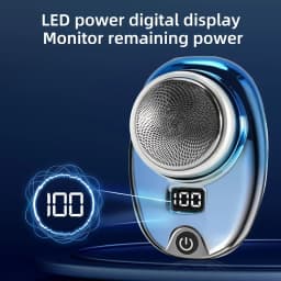 Portable Mini Electric Rechargeable Shaver Digital Power Display Mens Razor Waterproof Cordless Razor Beard Shaver for Face Body
