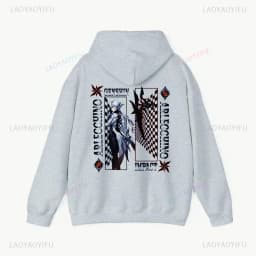 Arlecchino Genshin Impact Man Shirt Anime Fan Clothing Cosplay Pullover Cute Anime Merch Sweatshirt Otaku Apparel Gaming Hoodie
