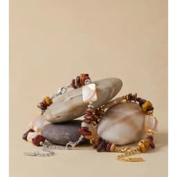 Yhpup Stainless Steel Natural Stone Shell Chain Bracelet Bangle 2026 Summer Fashion Beads Handmade Wrist Jewelry Gift Waterproof