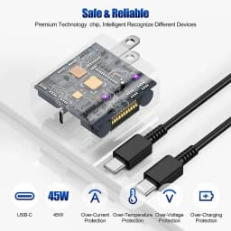 45W PD USB-C Super Fast Charger for Samsung Galaxy S24 Ultra S23 S22 S21 Plus Note10 A54 A34 5A Quick Charging Type C Data Cable