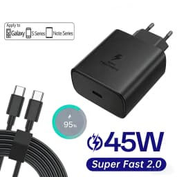 45W PD USB-C Super Fast Charger for Samsung Galaxy S24 Ultra S23 S22 S21 Plus Note10 A54 A34 5A Quick Charging Type C Data Cable