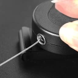 Anti-Loss Retractable Easy-pull Keychain with Belt Clip Steel Wire Rope and High Rebound Elastic Keyring