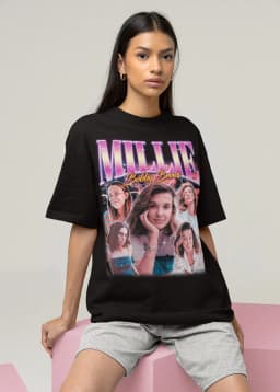 Millie Bobby Brown Fan T-Shirt Summer Men's and Women's Loose and Breathable T-shirt Top