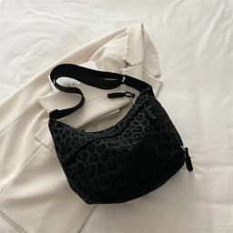 1pc Leopard Print Crossbody Bag for Women, Trendy Casual Shoulder Purse with Adjustable Strap, Fashionable Zipper Pocket Purse
