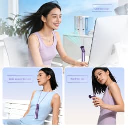 Brushless Motor High-Capacity Portable Foldable Lipstick Mini Handheld/Neck-Slung Fan