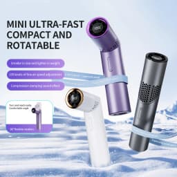 Brushless Motor High-Capacity Portable Foldable Lipstick Mini Handheld/Neck-Slung Fan