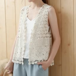 Crochet Vests Women Sleeveless Hollow-Out Open-up Lace Top Open-stitch Knit Waistcoat Spring Summer 2026 Bohemian Vintage