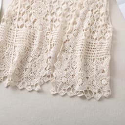 Crochet Vests Women Sleeveless Hollow-Out Open-up Lace Top Open-stitch Knit Waistcoat Spring Summer 2026 Bohemian Vintage