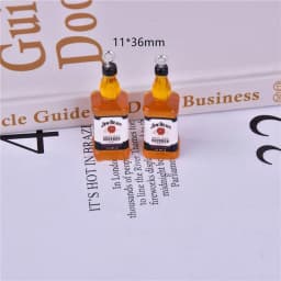 10pcs 3D Resin Charms Cocktail Bottle Earring Keychain Jewlery Findings Phone Case DIY