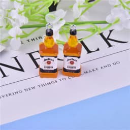 10pcs 3D Resin Charms Cocktail Bottle Earring Keychain Jewlery Findings Phone Case DIY