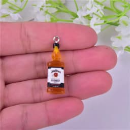 10pcs 3D Resin Charms Cocktail Bottle Earring Keychain Jewlery Findings Phone Case DIY