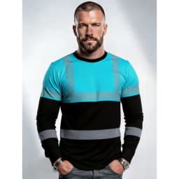 Men's Construction Workers Uniforms 3D Digital Printed Casual Round-Neck Long-Sleeved T-Shirt Comfortable T-Shirts Sportswear