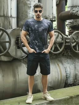 5XL Black Plus Size Cargo Shorts Men's Fashion Summer Ins Casual Big Size Pants Students Trend Port Wind Gym Pant Outwear Men QK