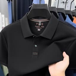 100% pure cotton men's short sleeve polo shirt fashion brand simple embroidery summer new business casual breathable T-shirt