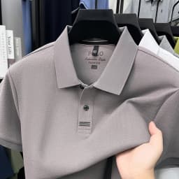100% pure cotton men's short sleeve polo shirt fashion brand simple embroidery summer new business casual breathable T-shirt