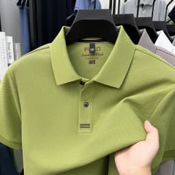 100% pure cotton men's short sleeve polo shirt fashion brand simple embroidery summer new business casual breathable T-shirt