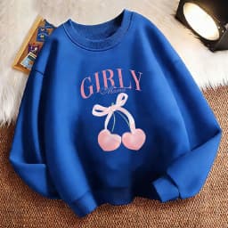 Pullover Y2k Girls Cherry Design Printed Fashion Sweatshirt Kids Children's Sweatshirts Hoody Girls Casual Hoodies Clothes