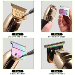 FX707Z Professional Blade Compatible with Babyliss Trimmer Blade, Compatible with BaByliss PRO Hair Trimmers FX787 & FX726, Gold