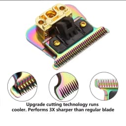 FX707Z Professional Blade Compatible with Babyliss Trimmer Blade, Compatible with BaByliss PRO Hair Trimmers FX787 & FX726, Gold