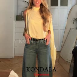KONDALA Holiday Sexy Chic Women Top Yelllow Asymmetrical Pullover Top Fashion 2026 Spring Summer Party Night Out Female Top Y2k