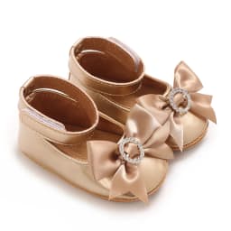 6-Color Mary Jane Princess Bow Baby Shoes PU Leather Spring First Walkers Soft Sole Women's Footwear for Babies