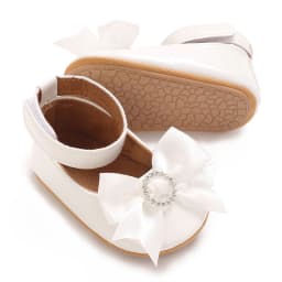 6-Color Mary Jane Princess Bow Baby Shoes PU Leather Spring First Walkers Soft Sole Women's Footwear for Babies
