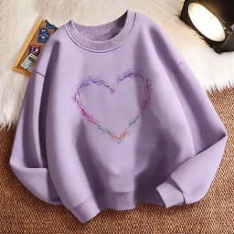 Funny Children's Sweatshirt Pullover Love Heart Crew Neck Graphic Print Hoodie Boy/Girl Kids Hoody