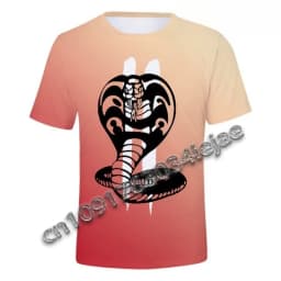 Cute Cartoon Cobra KAI 3D Print Sports Quick-dry Breathable Men T-shirt Outdoor Street Casual Daily Short-sleeve Clothing Summer