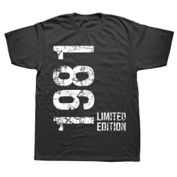45th Birthday 45 Years Man Woman Retro Vintage 1981 Gift Tee Tops Round Neck Short-Sleeve Fashion Tshirt Casual Basic T-shirts