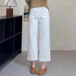 Women High Waist Wide Leg Pants Casual Loose Trousers Summer Solid Color Straight Fit Pocketed Ankle-Length Jeans