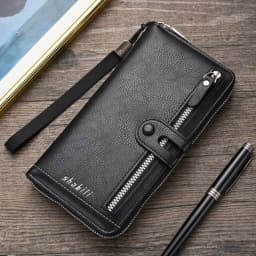 New Men's Long Wallet, Zipper, Multi-card Position Clutch Bag, Casual Large-capacity Mobile Phone Wallet, Change Bag