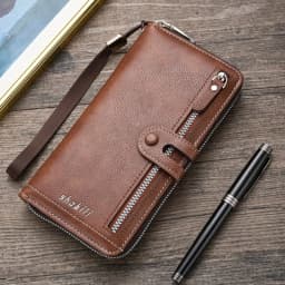 New Men's Long Wallet, Zipper, Multi-card Position Clutch Bag, Casual Large-capacity Mobile Phone Wallet, Change Bag