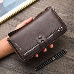 New Men's Long Wallet, Zipper, Multi-card Position Clutch Bag, Casual Large-capacity Mobile Phone Wallet, Change Bag