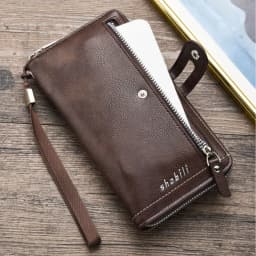 New Men's Long Wallet, Zipper, Multi-card Position Clutch Bag, Casual Large-capacity Mobile Phone Wallet, Change Bag
