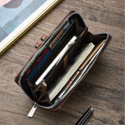 New Men's Long Wallet, Zipper, Multi-card Position Clutch Bag, Casual Large-capacity Mobile Phone Wallet, Change Bag