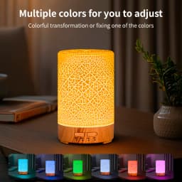 150ML Aroma Diffuser with Cracked Design 7 Colors Night Light Quiet Ultrasonic Humidifier Quiet Air Humidifier for Home Office