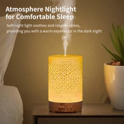 150ML Aroma Diffuser with Cracked Design 7 Colors Night Light Quiet Ultrasonic Humidifier Quiet Air Humidifier for Home Office