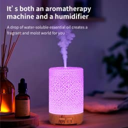 150ML Aroma Diffuser with Cracked Design 7 Colors Night Light Quiet Ultrasonic Humidifier Quiet Air Humidifier for Home Office
