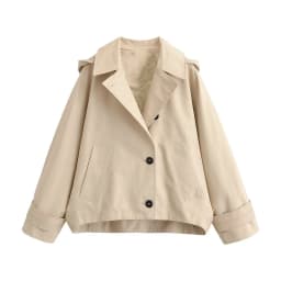 ZERAINS 2026 Spring New Women's Simple and Versatile Style Waterproof Bat Long Sleeve Windbreaker