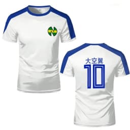 Tsubasa 3D Print Sport Quick-dry Breathable Men T-Shirt Anime Fan Cosplay Harajuku Football Team Short Sleeve Summer Clothes Top