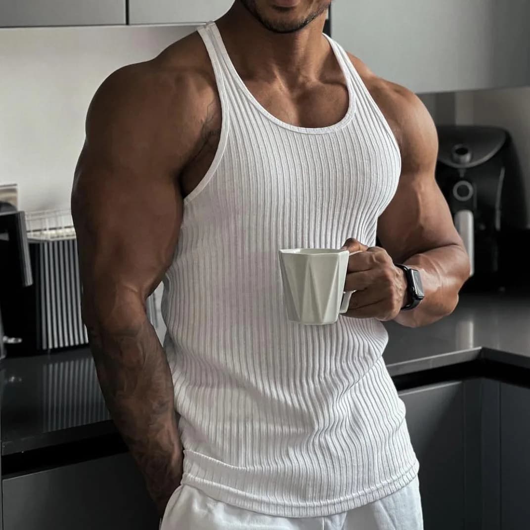 Running Tank Top Men Summer Sport Gym Vest Quick Dry Training Tanktop Workout Singlets Man Fitness Bodybuilding Sleeveless Shirt