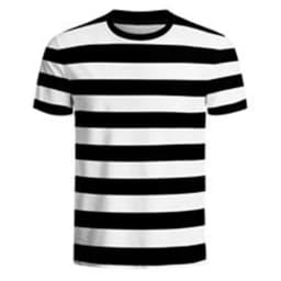 Casual Stripe Short Sleeve T-shirt Unisex Black White Blue Colors Stripe Design Classic T Shirts Fashion Daily Street O-neck Tee
