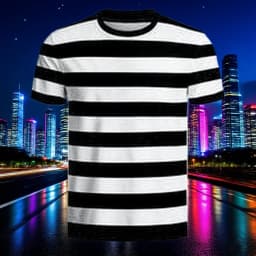 Casual Stripe Short Sleeve T-shirt Unisex Black White Blue Colors Stripe Design Classic T Shirts Fashion Daily Street O-neck Tee