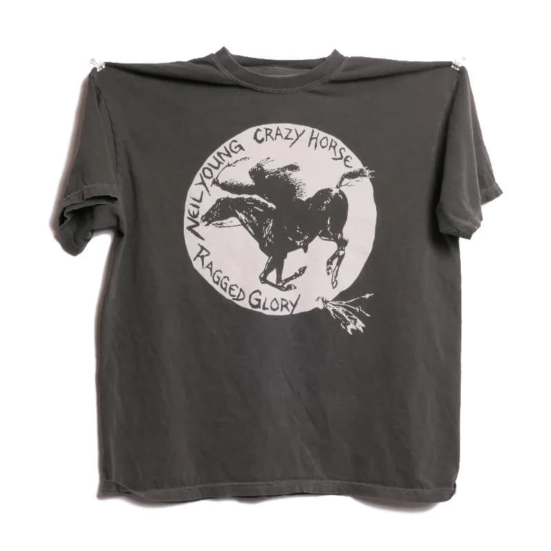 Neil Young Crazy Horse Ragged Glory Tee Indian Horse Vintage Cotton Tour Danny & the Memories Rockets the Psyrcle Shirt