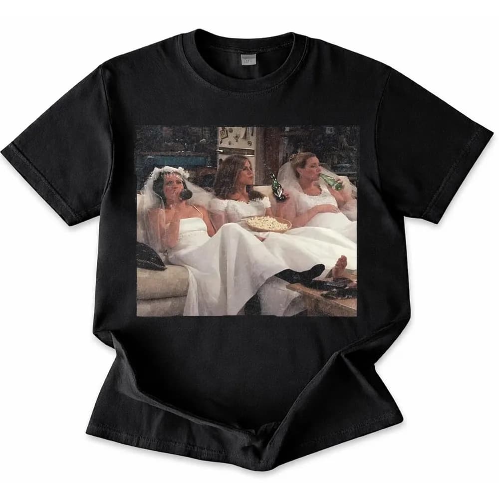 Friends Bridal Theme T-shirt Retro T-shirt Summer New Style Unisex Casual Fashion T-shirt
