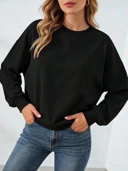 Women's Pullover Round-Neck Trendy Casual Sports Hoodie Top Base Layer Shirt, Versatile, Fashionable Round-Neck Hoodie